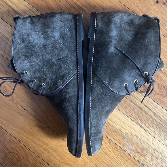 Stuart Weitzman Suede Lace Up Ankle Boots Hidden Wedge Size 7.5 - Picture 4 of 14